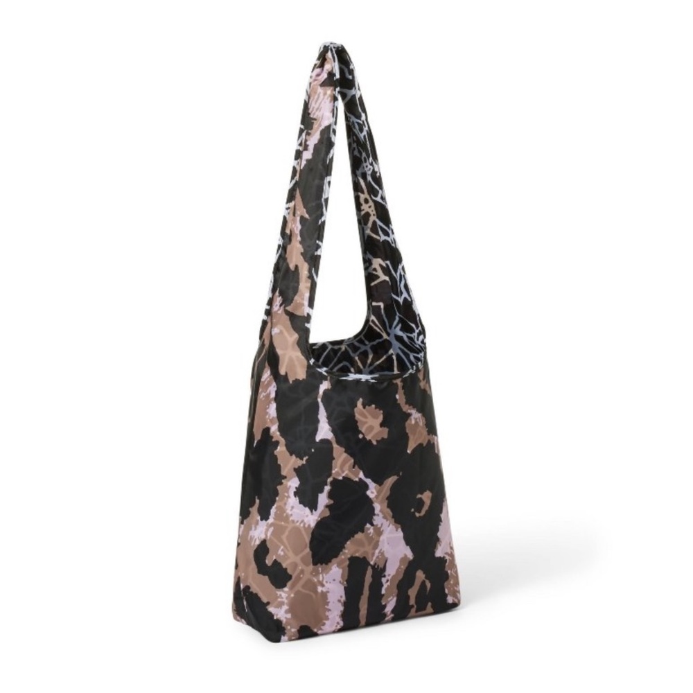 DVF for Target Cracked Glass/Leopard Black/White/Neutral Reversible Reusable Bag
